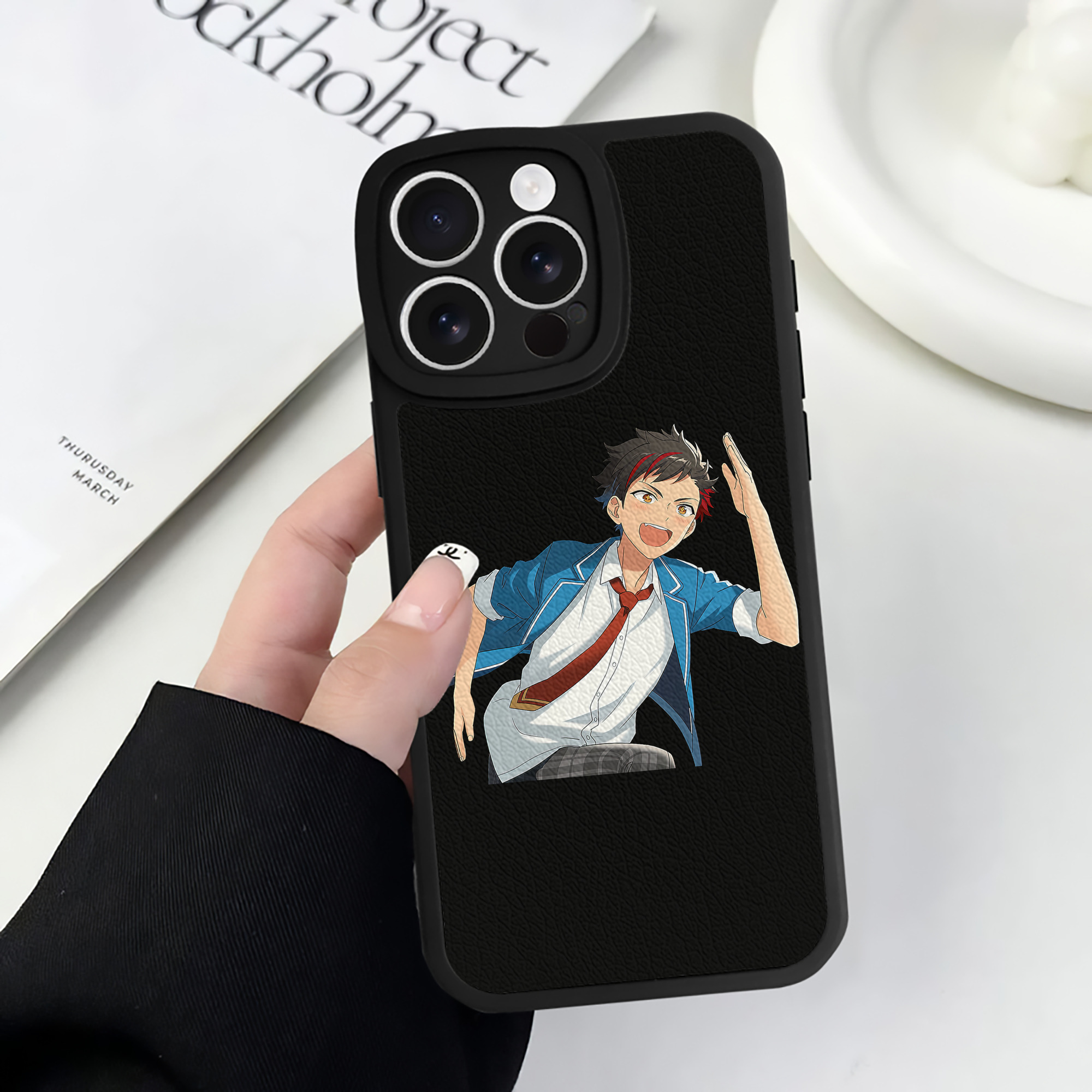 （画像用） あんさんぶるスターズ! Ensemble Stars 【iPhone 16シリーズ対応】シリコンスマホケース（レザー調） 材質：シリコン